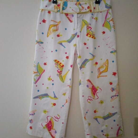 Lavie Boheme Size 12 Women's High Heels & Floral Print Capri Pant - Picture 2 of 9